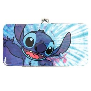 💙 Disney Loungefly Lilo & Stitch Tie Dye Kisslock Hinge Wallet